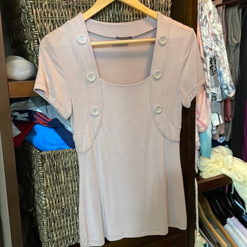Taupe color top with purple undertones